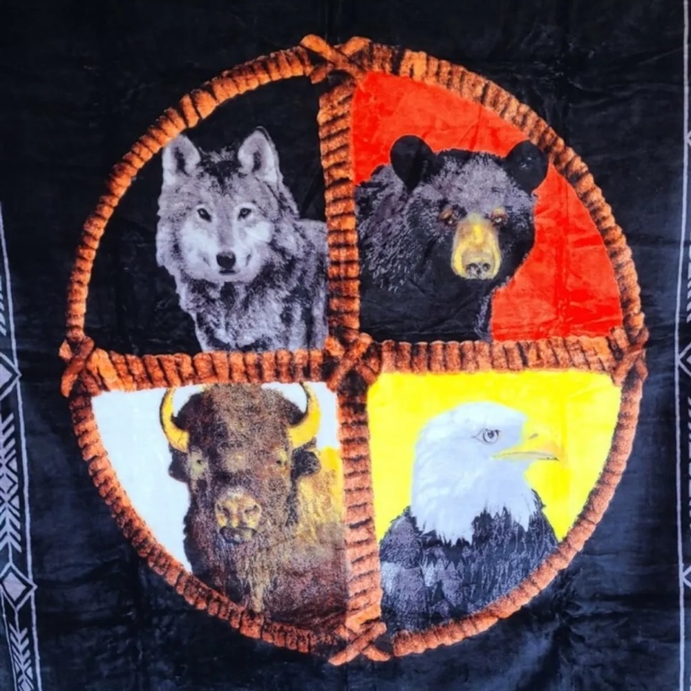 NU trendz medicine wheel plush blank (size 79”x94”)